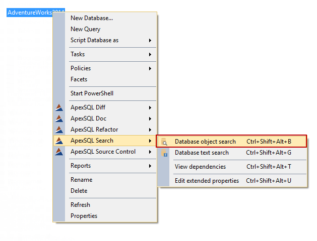 Database search and dependency analysis tool.