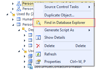 SQL Server Object Browser.