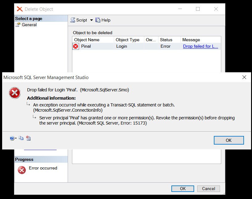 Delete Object dialog box.