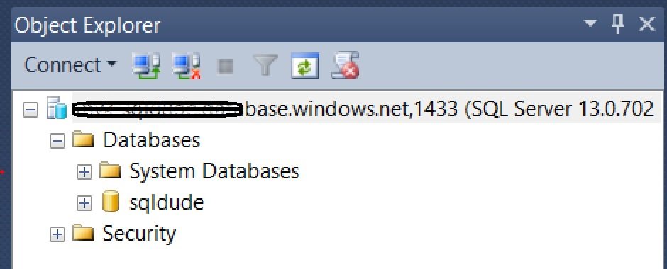 Sql server connection window.