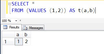 SQL query window.