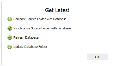Database folder compare and sync.