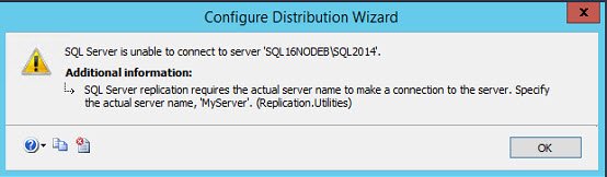 SQL Server unable to connect wizard error.
