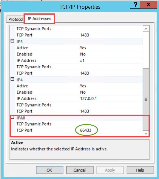 Tcpip properties window.