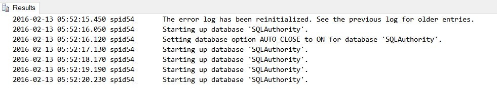 SQL Server errorlog.