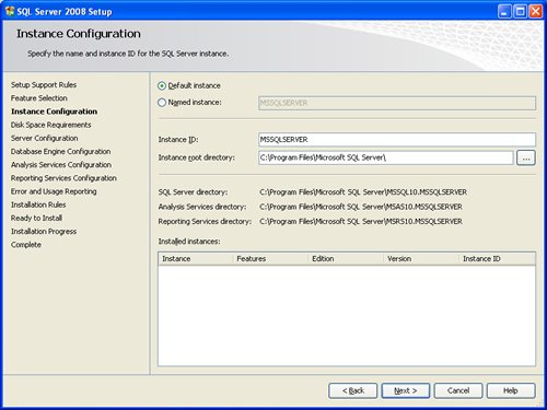SQL Server 2008 Installation Wizard.