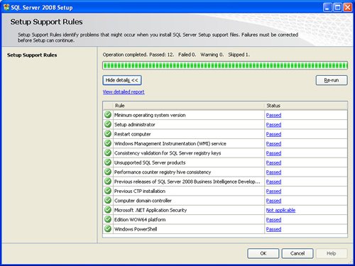 Setup Support Rules.