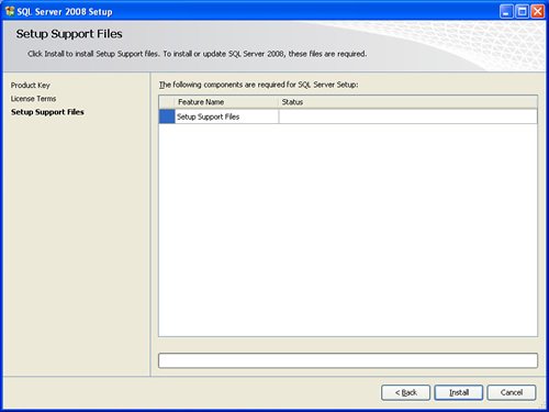SQL Server Setup Files window.