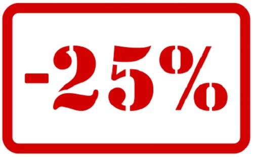 -25% Discount.