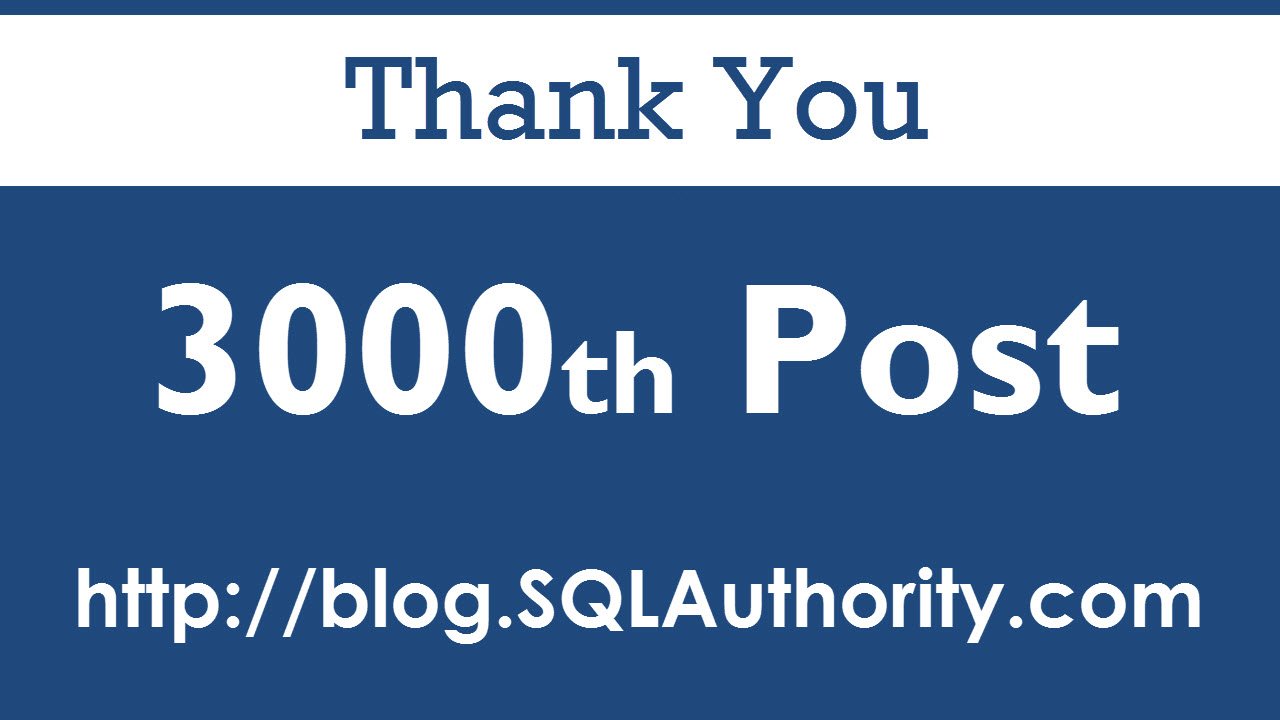 Thank You for 3000th Post.