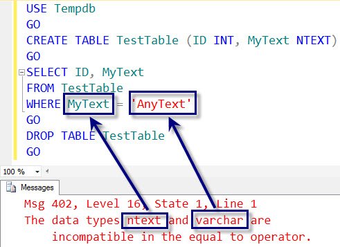 SQL query error.