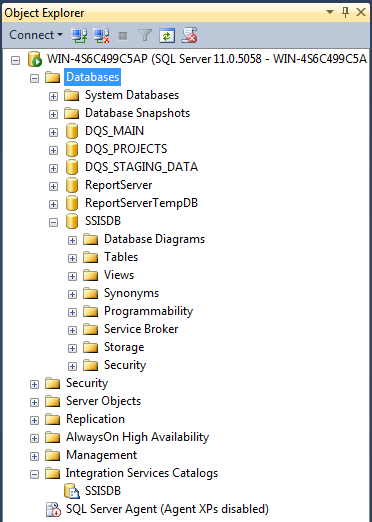 SQL Server - Creating the SSIS Catalog.