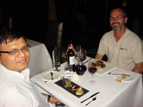 Dining scene.