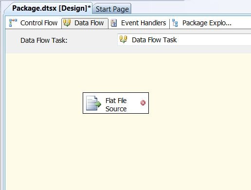 Flat File Source tool window.