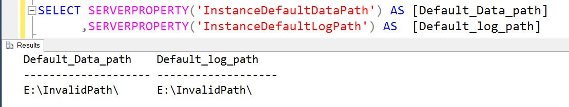 SELECT SERVERPROPERTY function results.