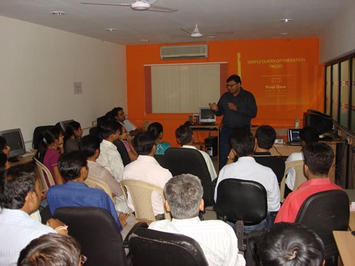 Man speaking to a group.