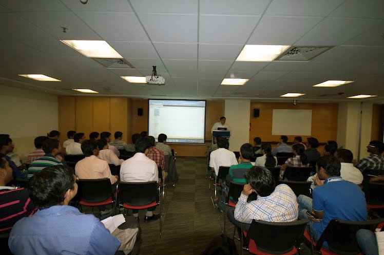 Attendees at a technical presentation at Bangalore DevCon.