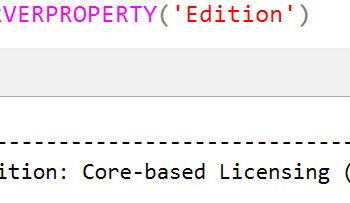 Edition property window.