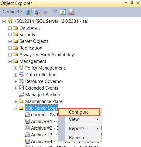 SQL Server Logs.