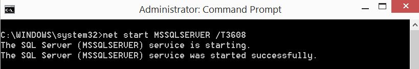 SQL Server starting.