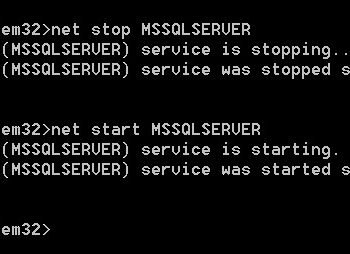 Stop SQL Server dialog box.