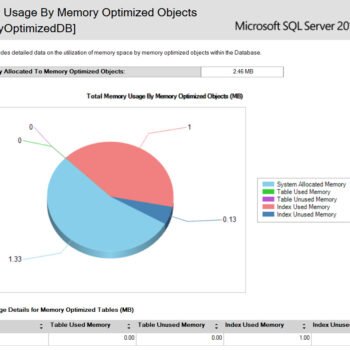 Memory usage report.