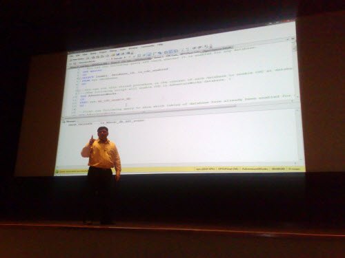 SQL Server Management Studio window displaying code.