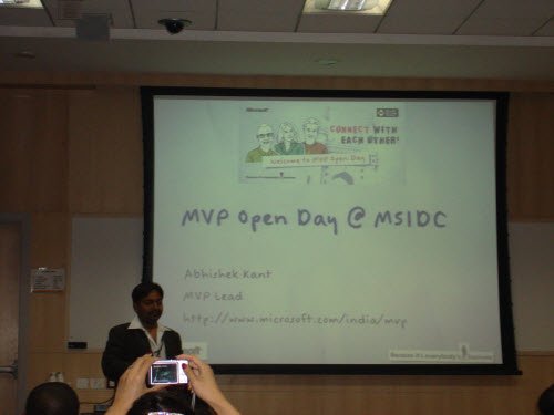 Abhishek Kant @ MVPOpenDay Hyderabad IDC