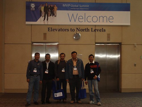 Ravi, Mahesh, Vijay, Pinal, Suprotim MVP Global Summit.