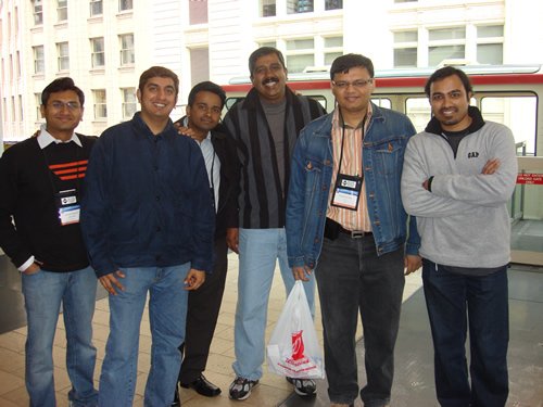 Suprotim, Ravi, Mahesh, Jaykrishnan, Pinal, Vijay South Asian MVPs at Global MVP Summit 2009.