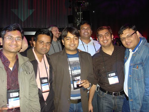 Suprotim, Mahesh, Abhishek, Kalyan, Ravi, Pinal Group of South Asian men at a conference.
