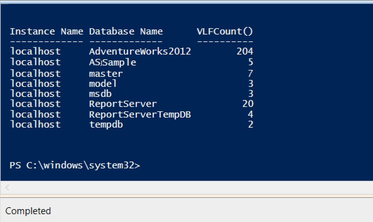 SQL Server VLF Count Tool.