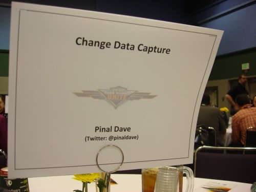 Submit Data Capture' sign at SQL Summit.