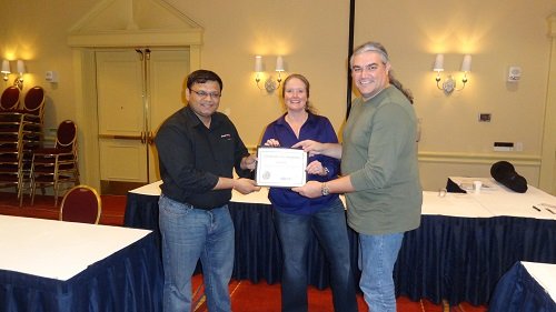 Certificate awarding event.