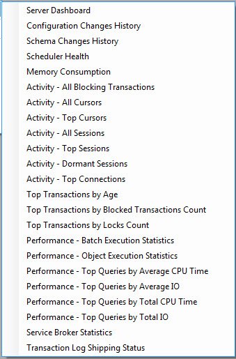 Activity Reports Window.