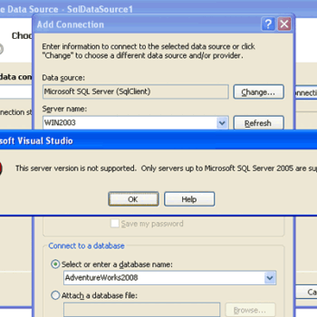 Server version not supported.