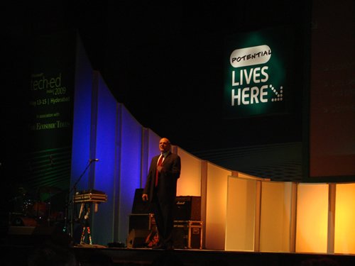 Man in suit at TechEd India 2009 event.