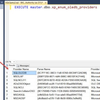 SQL Server Objects' window.