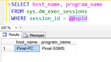 SQL session id window.