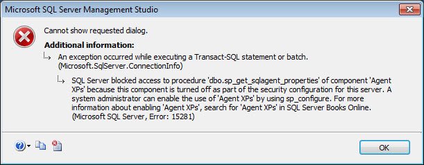 FIX SQL SERVER BLOCKED ACCESS PROCEDURE.