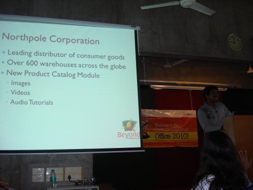 Jacob Sebastian presenting