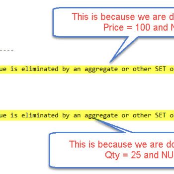 Warnings for sum and average calculation.