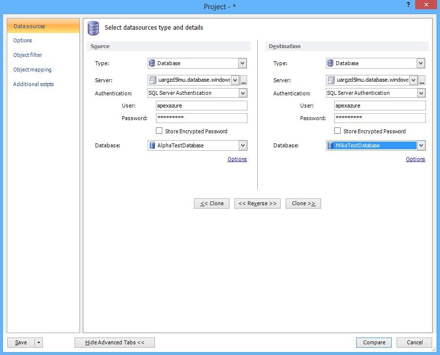 SQL Server Data Diff Tool for comparing databases.