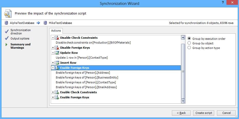 Synchronization Wizard.