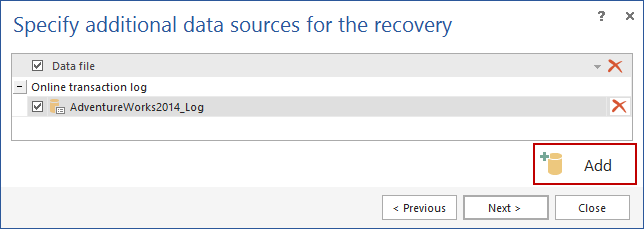 Log file recovery.