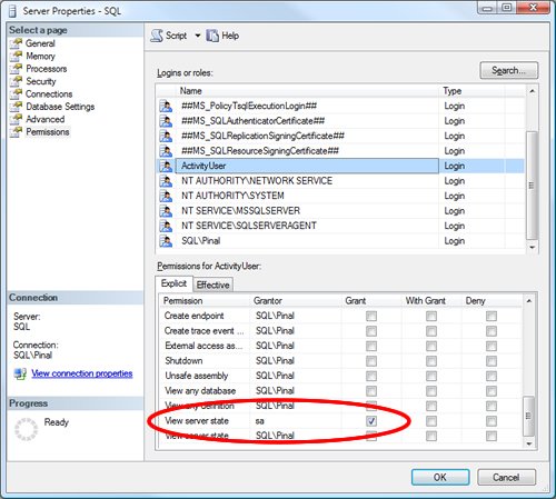 Review view server state.