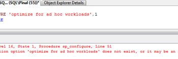 Sql error dialog.