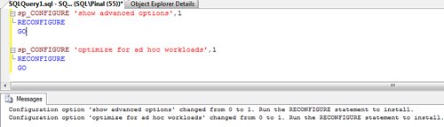 SQL Server Configuration Options window.