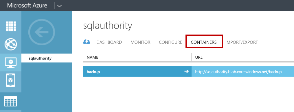 Sql authority container.