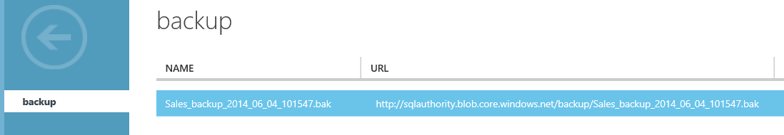 SQL backup file.
